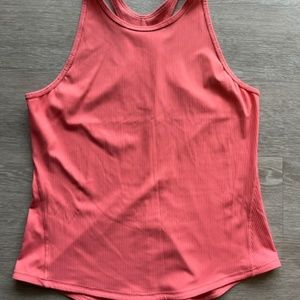 Base Pace Ribbed Tank Top Color: Raspberry Cream Size 10
